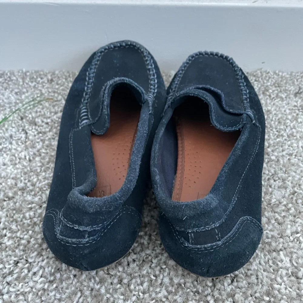 Zara Kids Navy Blue Loafers Size 35 US 4 Suede Moccasins Slip On Unisex